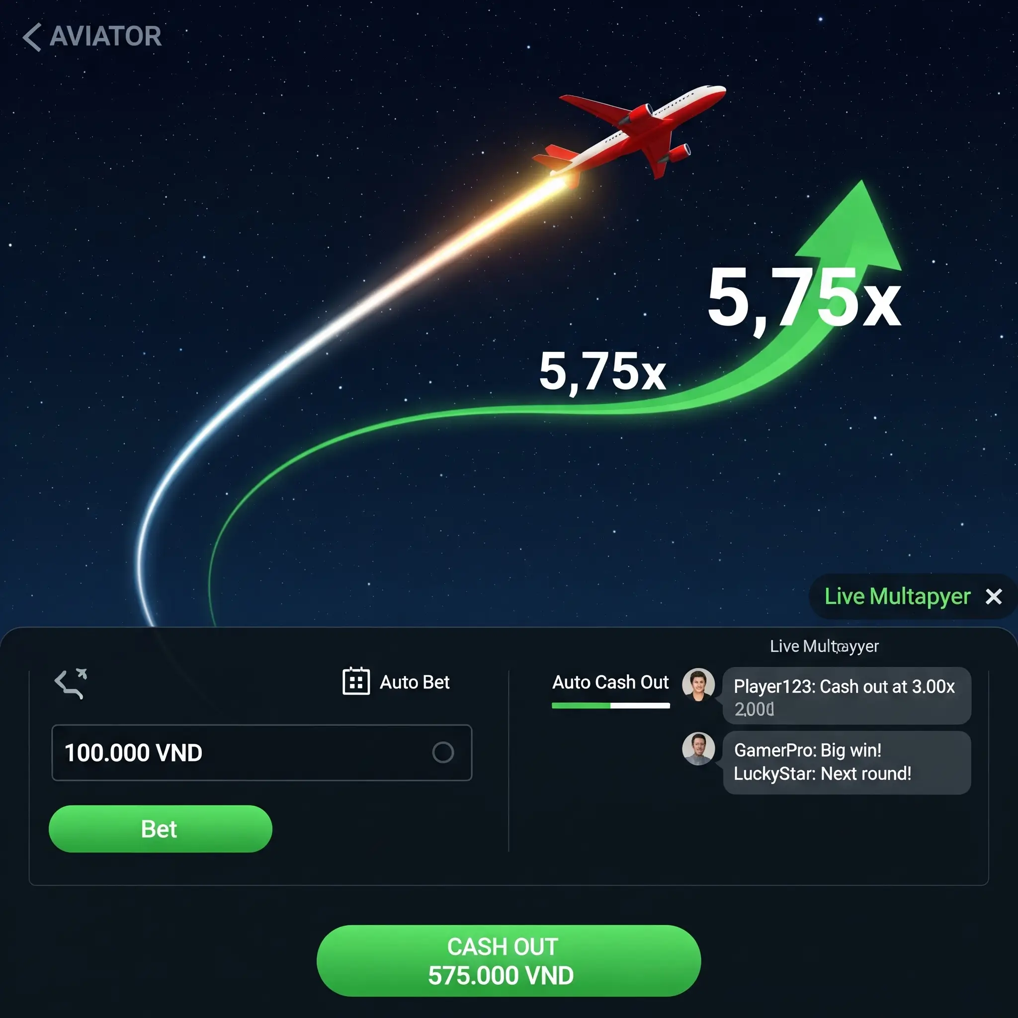 Aviator Game Interface